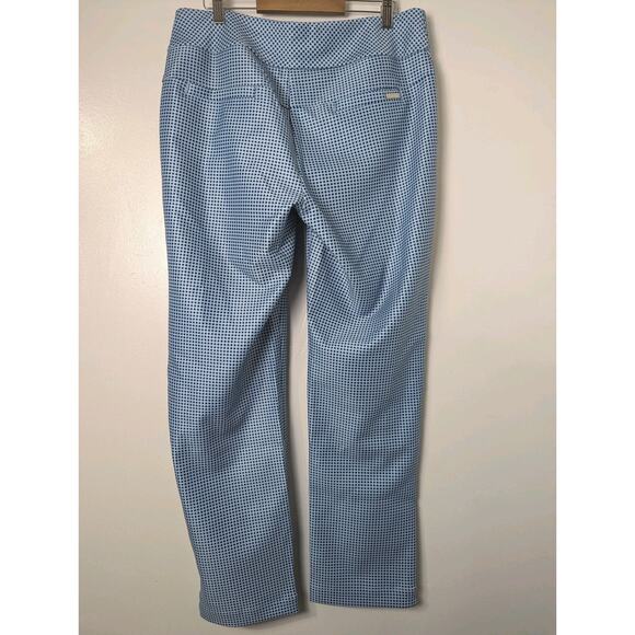 Cegolfs Golf Pants Blue Check Women's Size L Stretch Pockets Athletic - Picture 4 of 9